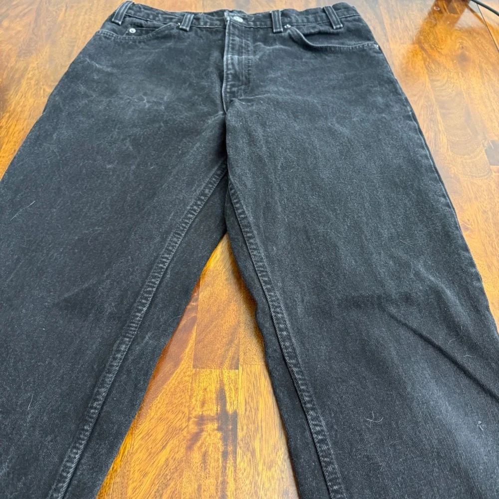 Levis 550 Orange Tab Relaxed Fit Tapered Leg Black Jean 33x32(32x31) '94 Vintage